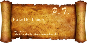 Putnik Timon névjegykártya